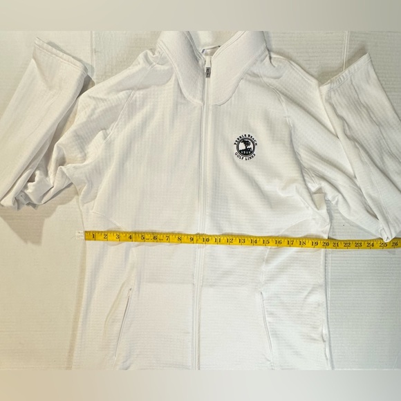 Cutter & Buck Annika White Zip Up Sweater Golf Pebble Beach Logo Dry Tec XL - Picture 2 of 10